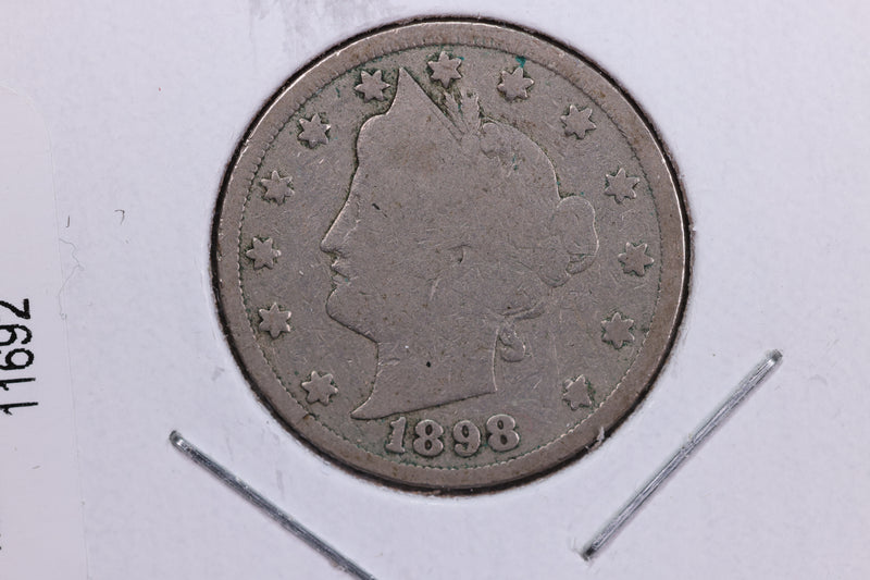 1898 Liberty Nickel, Circulated Collectible Coin. Store