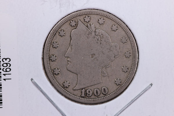 1900 Liberty Nickel, Circulated Collectible Coin. Store #11693