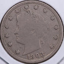 1903 Liberty Nickel, Very Good Circulated Coin. Store