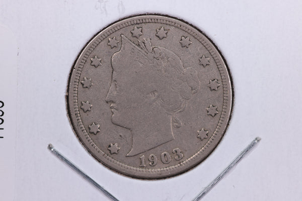 1903 Liberty Nickel, Circulated Collectible Coin. Store #11695