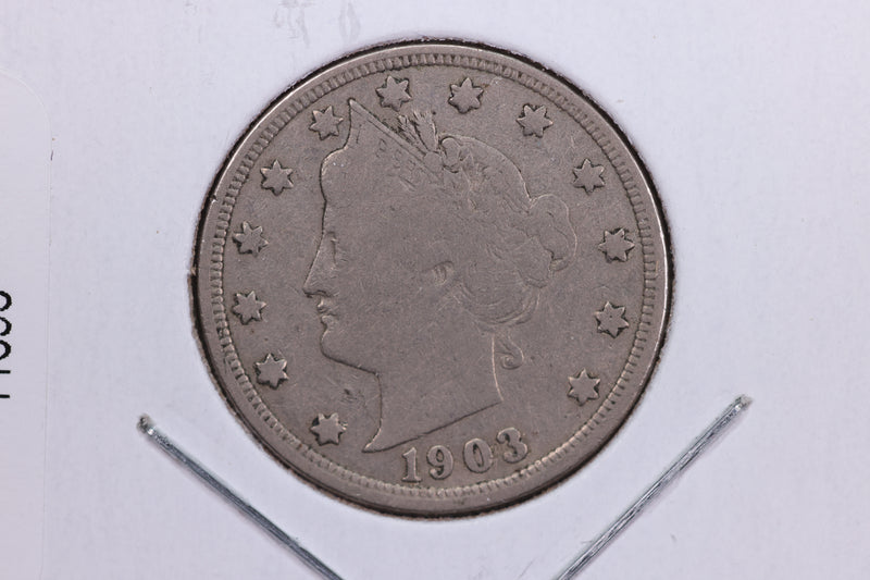 1903 Liberty Nickel, Circulated Collectible Coin. Store