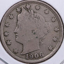 1906 Liberty Nickel, Very Good Circulated Coin. Store