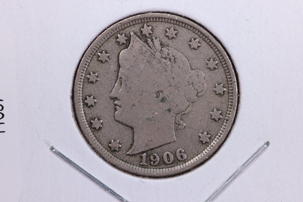 1906 Liberty Nickel, Circulated Collectible Coin. Store #11697