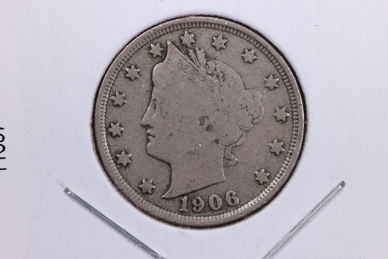 1906 Liberty Nickel, Circulated Collectible Coin. Store