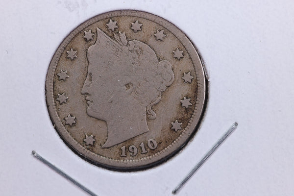 1910 Liberty Nickel, Circulated Collectible Coin. Store #11699