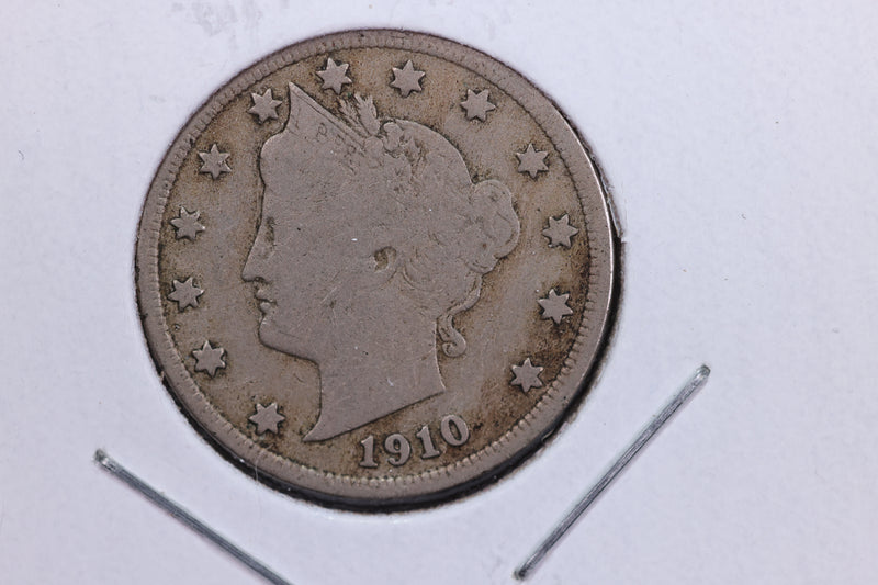 1910 Liberty Nickel, Circulated Collectible Coin. Store