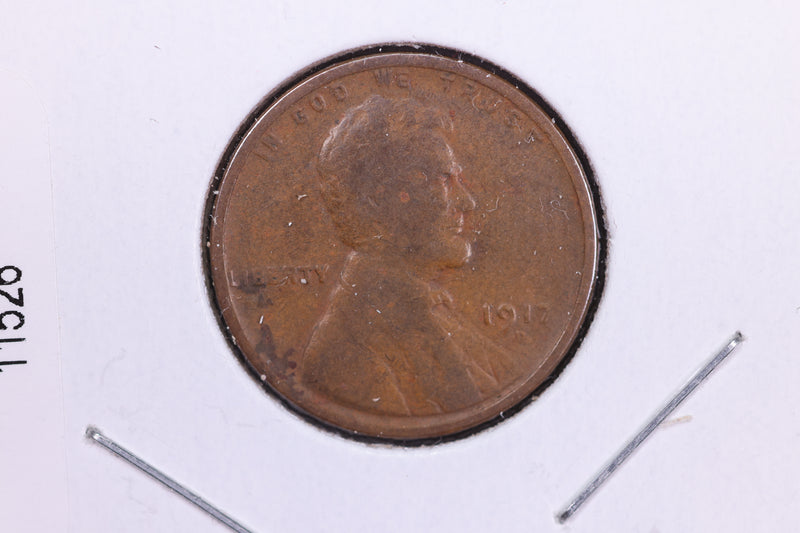 1917-D Lincoln Wheat Small Cent.  Affordable Collectible Coin. Store