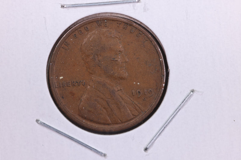 1919-D Lincoln Wheat Small Cent.  Affordable Collectible Coin. Store