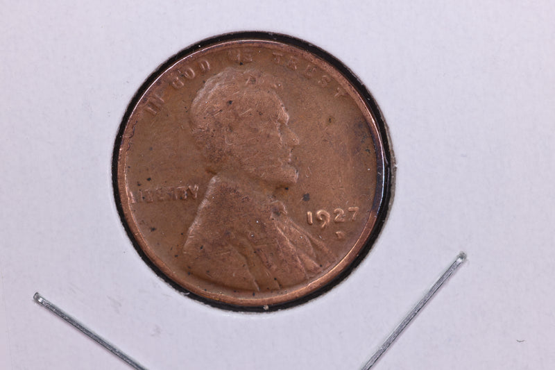 1927-D Lincoln Wheat Small Cent.  Affordable Collectible Coin. Store