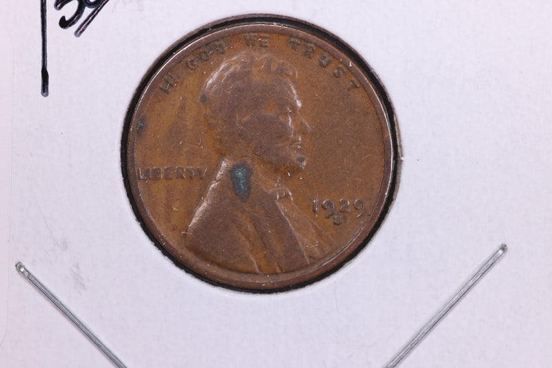 1929-S Lincoln Wheat Small Cent.  Affordable Collectible Coin. Store