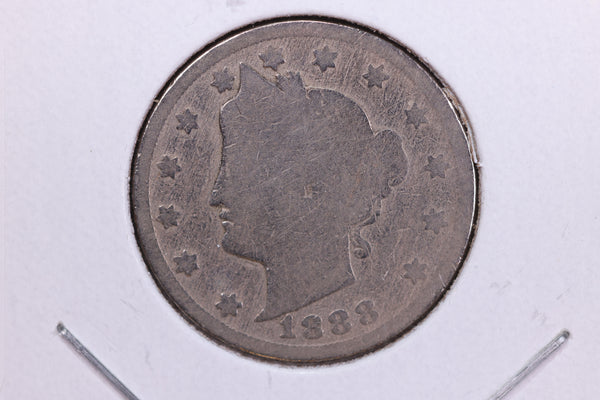 1888 Liberty Nickel, Circulated Collectible Coin. Store #11833