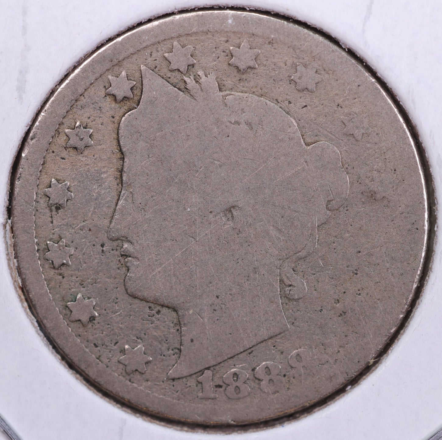 1888 Liberty Nickel, Circulated Collectible Coin. Store #11796