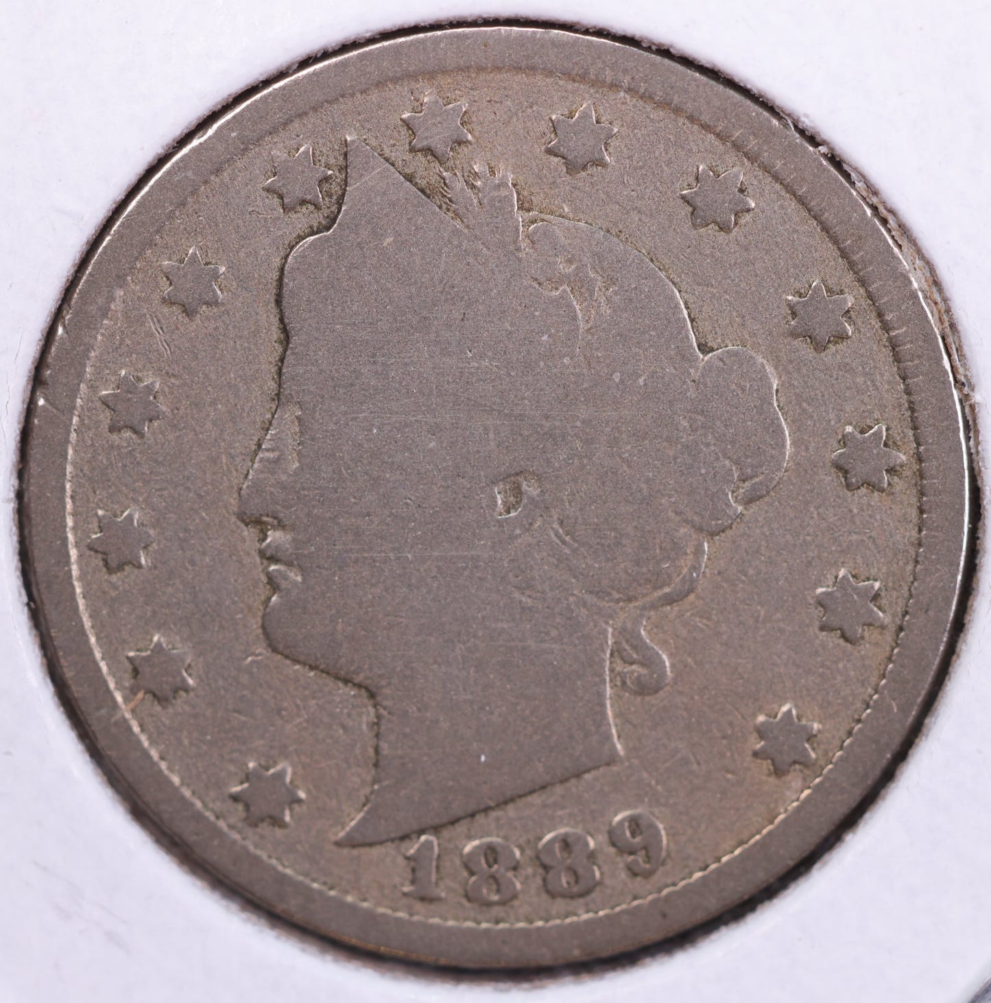 1889 Liberty Nickel, Circulated Collectible Coin. Store #11829