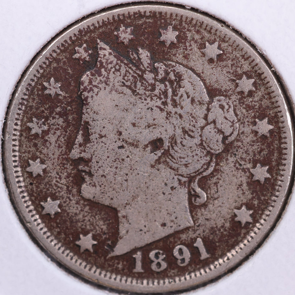 1891 Liberty Nickel, Fine Circulated Coin, Store #NL960