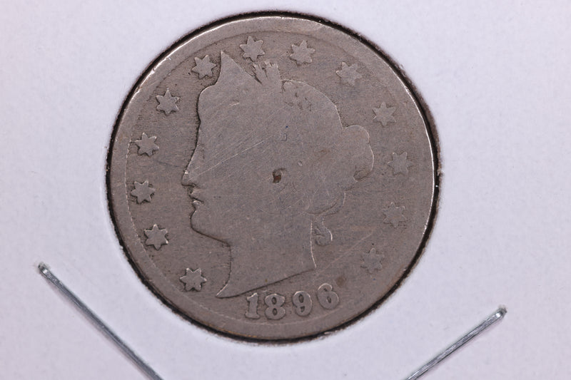 1896 Liberty Nickel, Circulated Collectible Coin. Store
