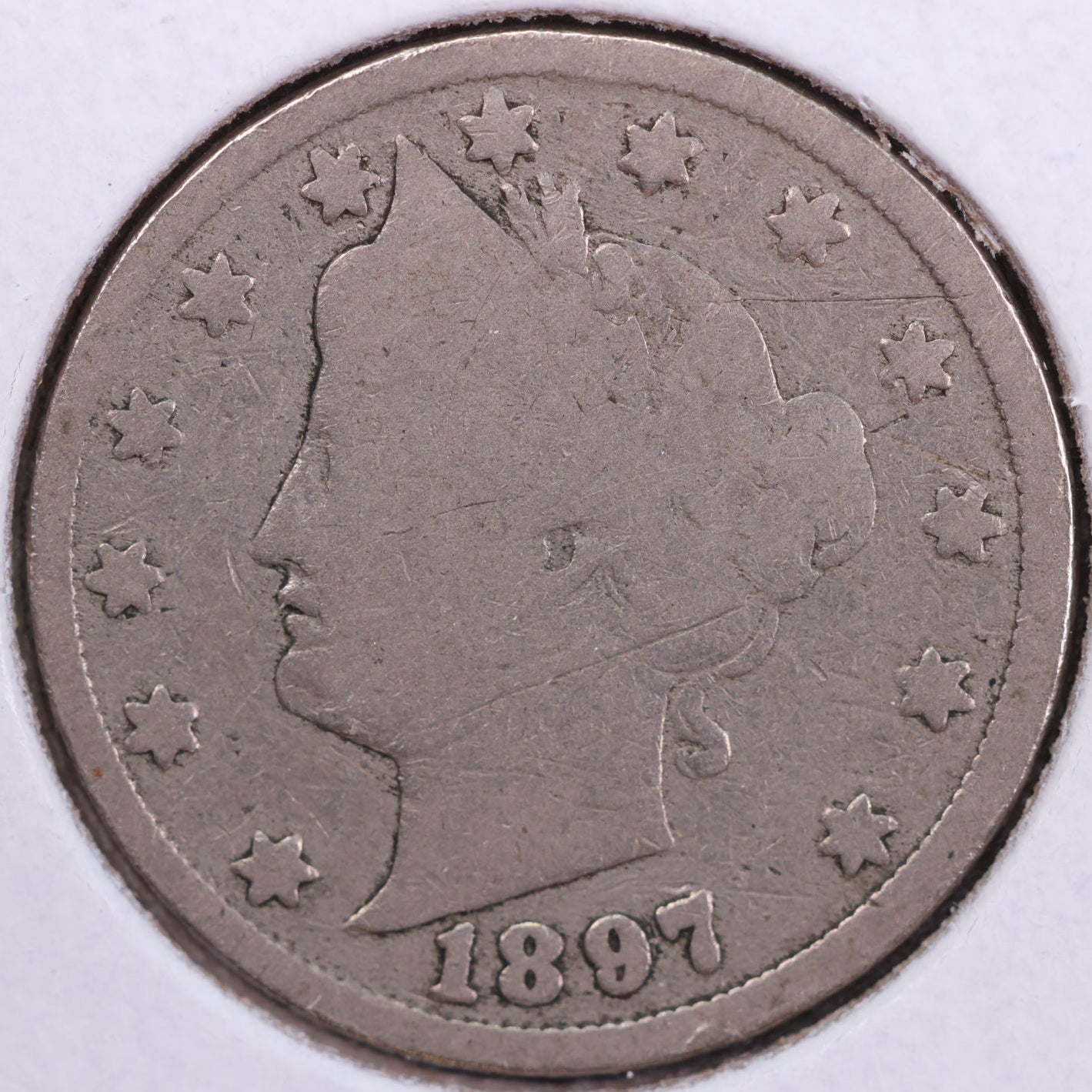 1897 Liberty Nickel, Good Circulated Coin. Store #11838
