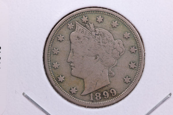 1899 Liberty Nickel, Circulated Collectible Coin. Store #11840