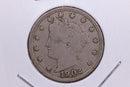 1902 Liberty Nickel, Circulated Collectible Coin. Store