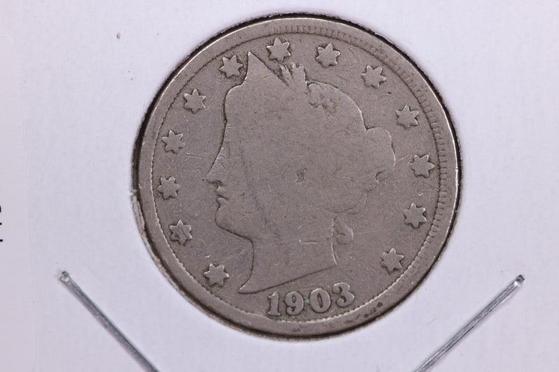 1903 Liberty Nickel, Circulated Collectible Coin. Store