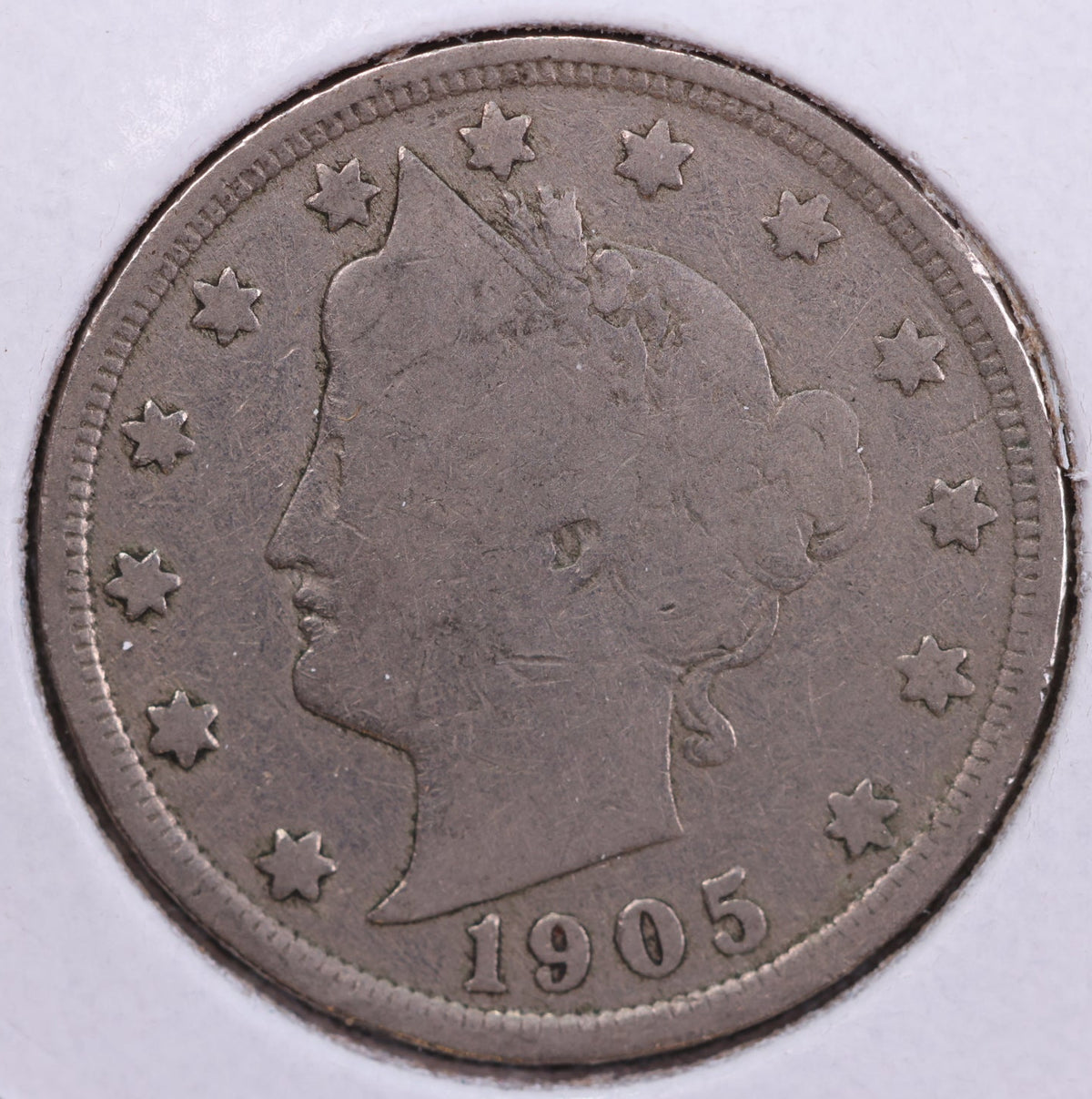 1905 Liberty Nickel, Circulated Collectible Coin. Store #NL730