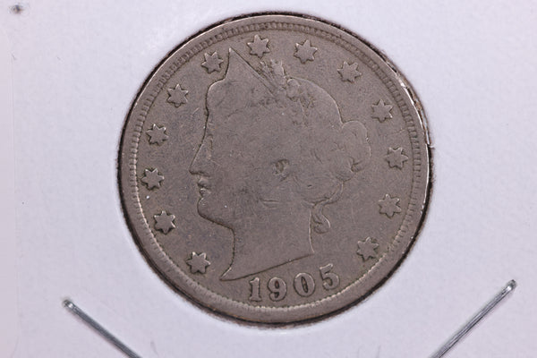 1905 Liberty Nickel, Circulated Collectible Coin. Store #11846