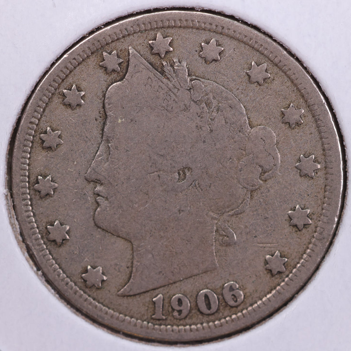 1906 Liberty Nickel, Circulated Collectible Coin. Store #NL736