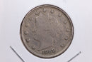 1908 Liberty Nickel, Circulated Collectible Coin. Store
