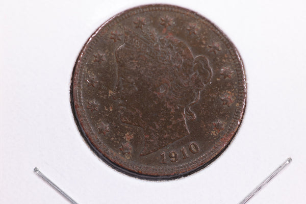 1910 Liberty Nickel, Circulated Collectible Coin. Store #11851
