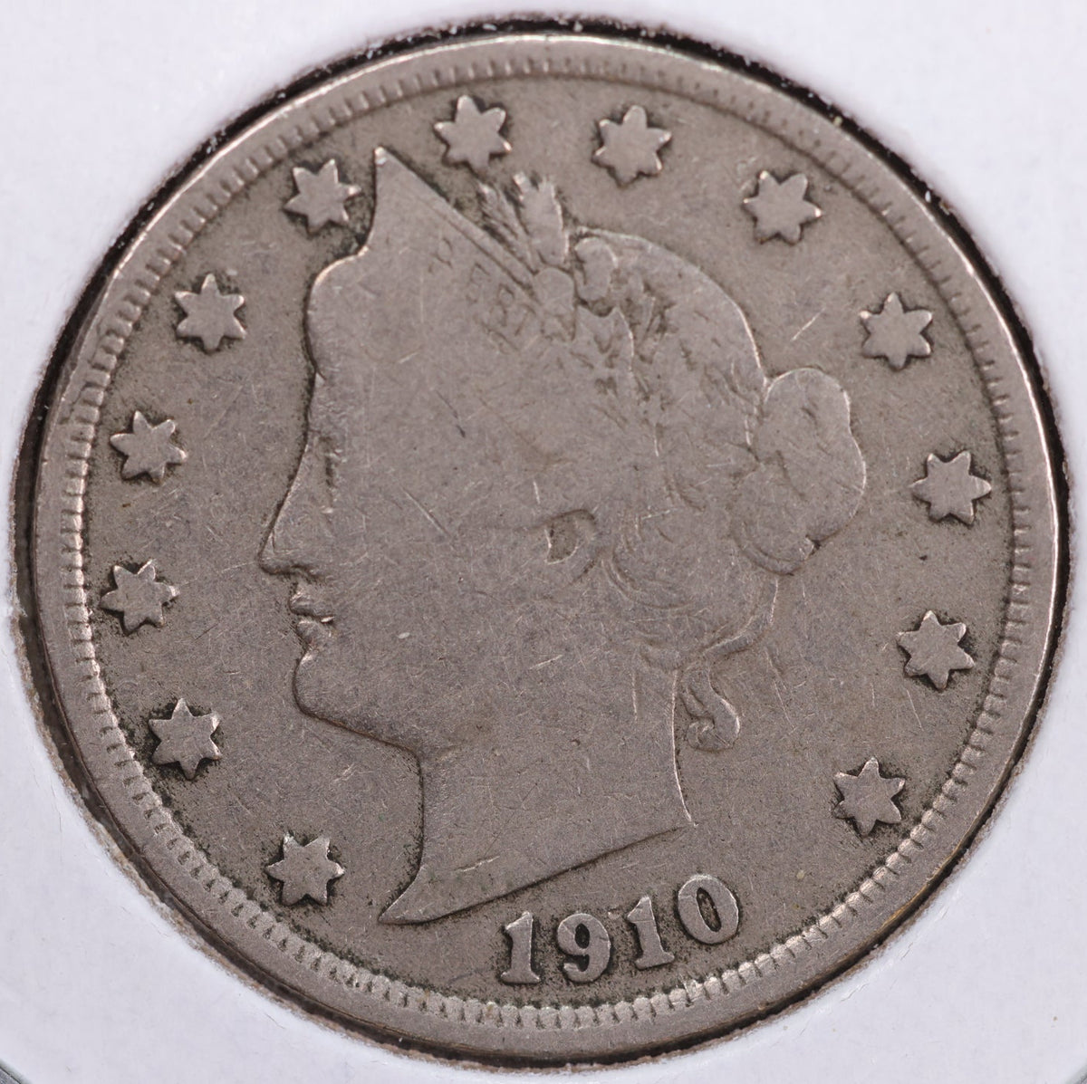 1910 Liberty Nickel, Circulated Collectible Coin. Store #NL476
