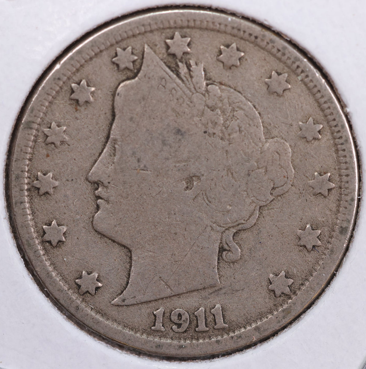 1911 Liberty Nickel, Circulated Collectible Coin. Store #NL509