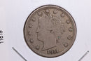 1911 Liberty Nickel, Circulated Collectible Coin. Store