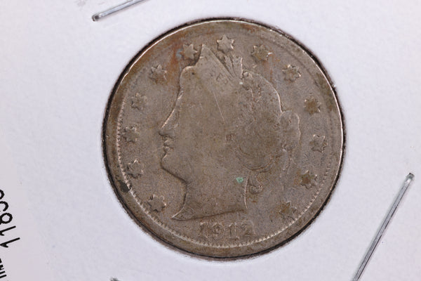 1912 Liberty Nickel, Circulated Collectible Coin. Store #11853