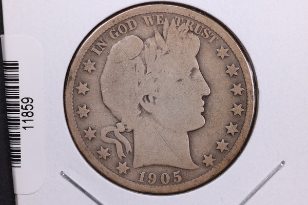 1905 Barber Half Dollar. Affordable Collectible Coin. Store # 11859