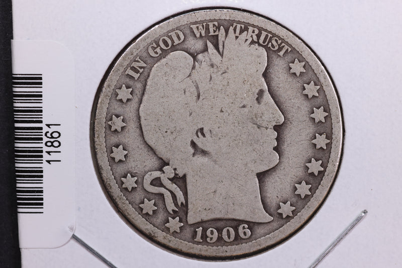1906 Barber Half Dollar. Affordable Collectible Coin. Store