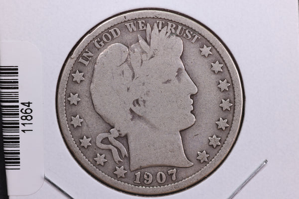 1907 Barber Half Dollar. Affordable Collectible Coin. Store # 11864