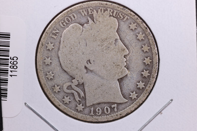 1907-D Barber Half Dollar. Affordable Collectible Coin. Store