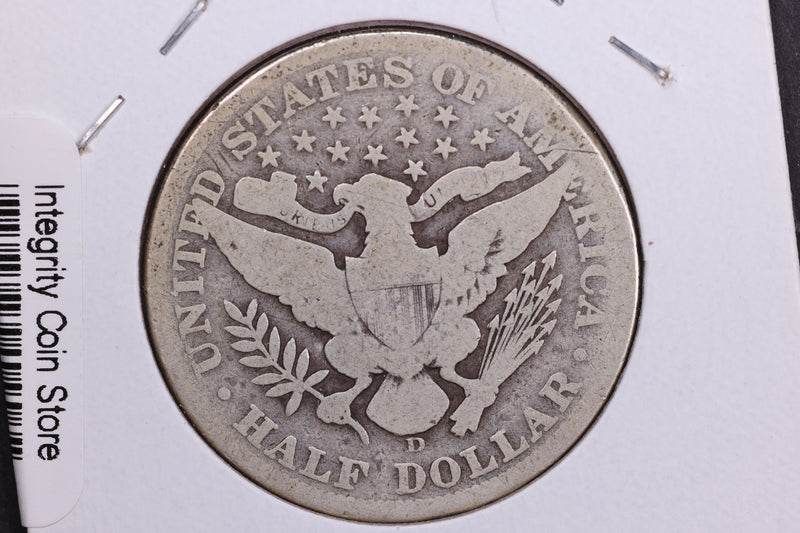1907-D Barber Half Dollar. Affordable Collectible Coin. Store