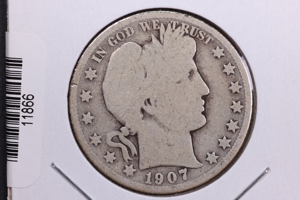 1907-O Barber Half Dollar. Affordable Collectible Coin. Store # HR375