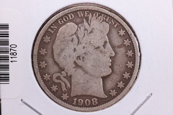 1908-O Barber Half Dollar. Affordable Collectible Coin. Store # 11870
