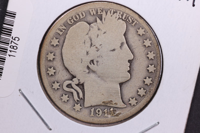 1911 Barber Half Dollar. Affordable Collectible Coin. Store