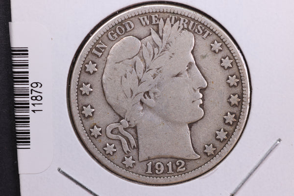 1912-D Barber Half Dollar. Affordable Collectible Coin. Store # 11879