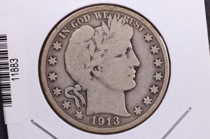 1913-S Barber Half Dollar. Affordable Collectible Coin. Store