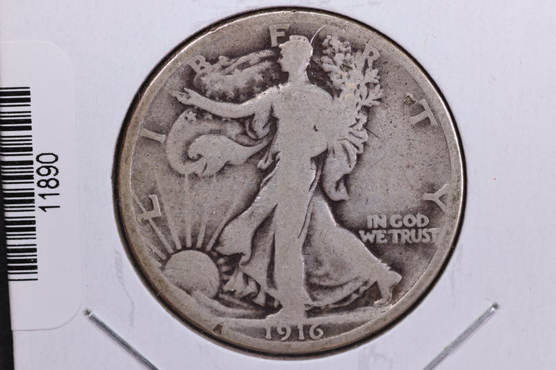 1916 Walking Liberty Half Dollar. Circulated Condition. Store