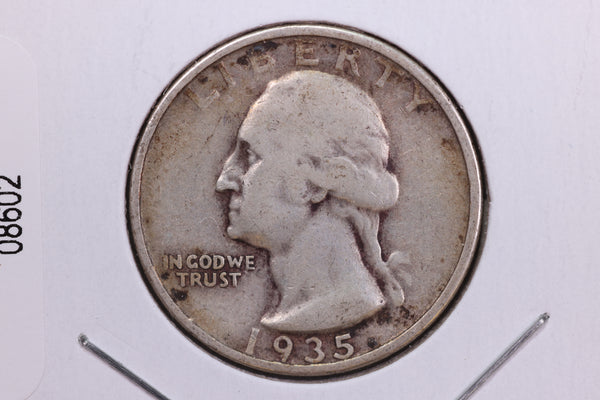 1935 Washington Quarter. Affordable Circulated Collectable Coin. Store # 08602