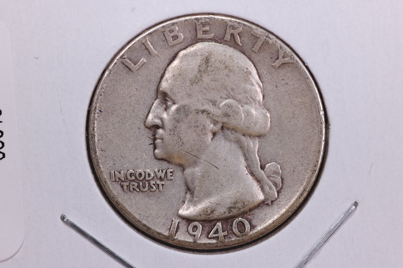 1940 Washington Quarter. Affordable Circulated Collectable Coin. Store