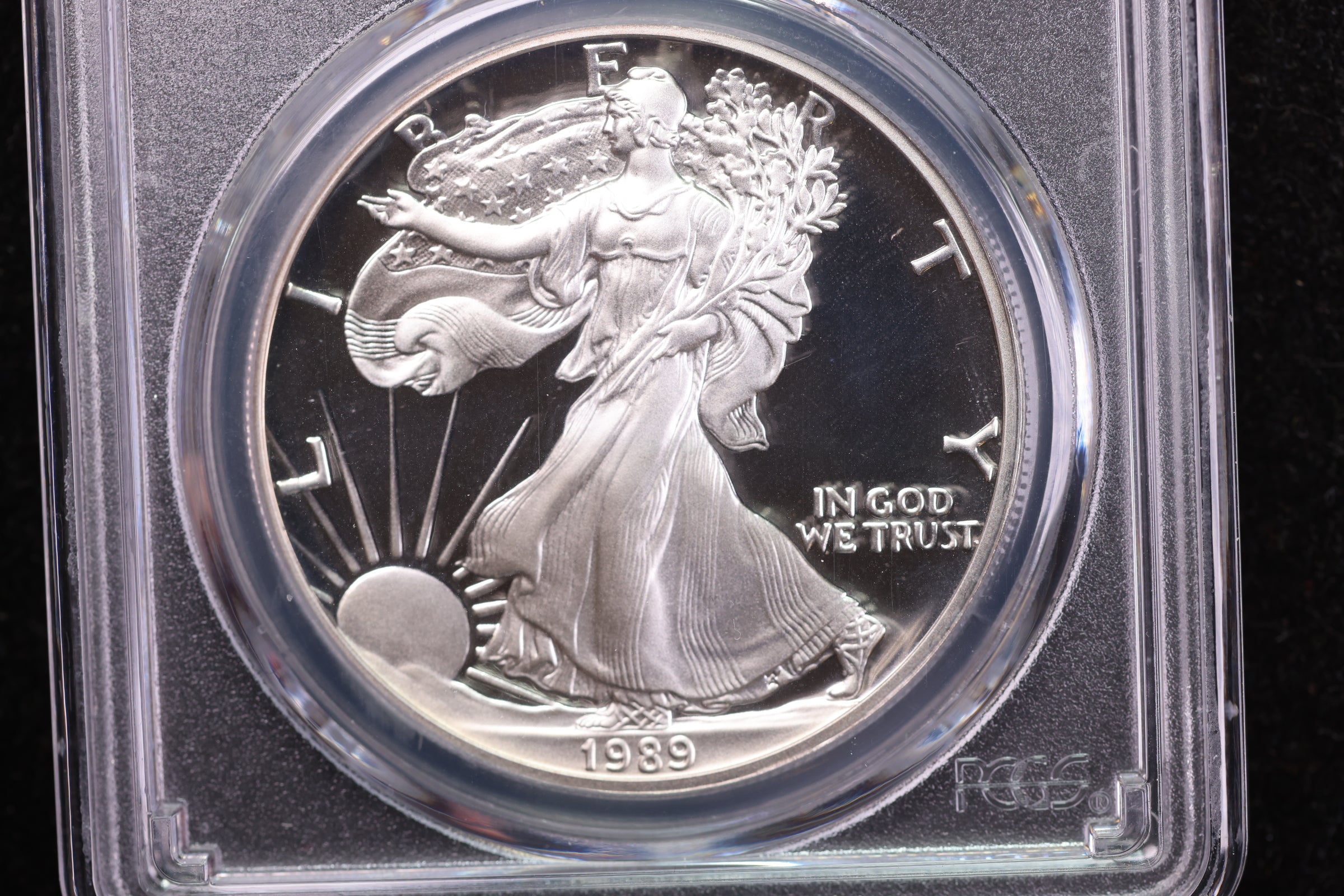 1989-S Proof American Silver Eagle., PCGS PF-70., Coin Store Sale#AE0021.