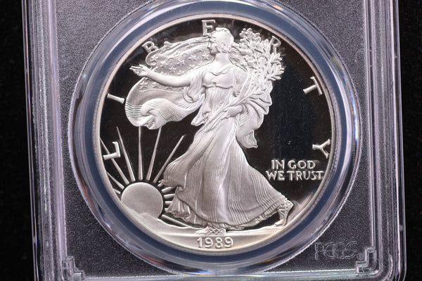 1989-S American Silver Eagle, Early Date Certified PCGS PF-70. Store #08739
