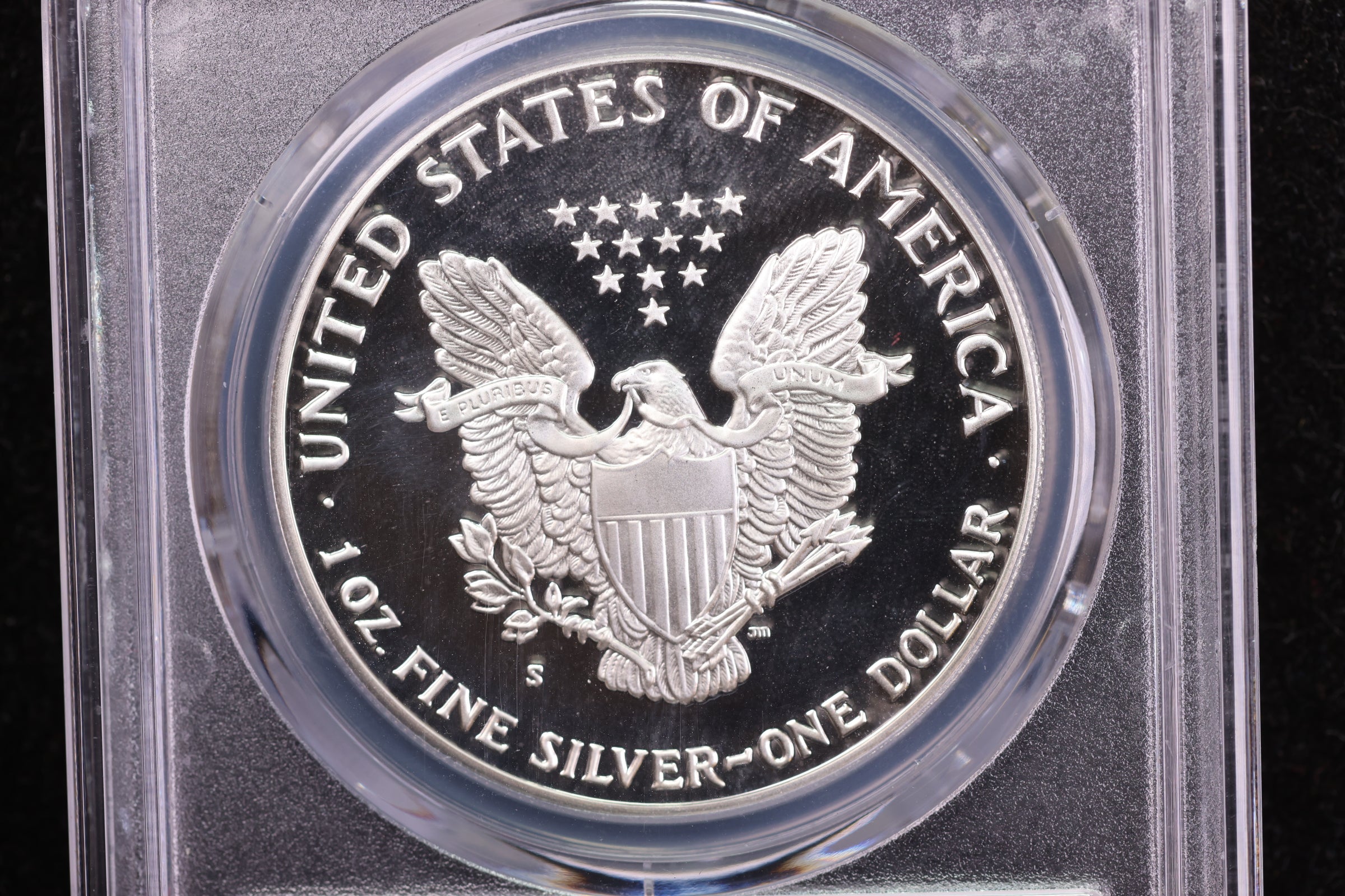 1989-S American Silver Eagle, 'Proof Strike',  PCGS PF-70, Store #AE0020