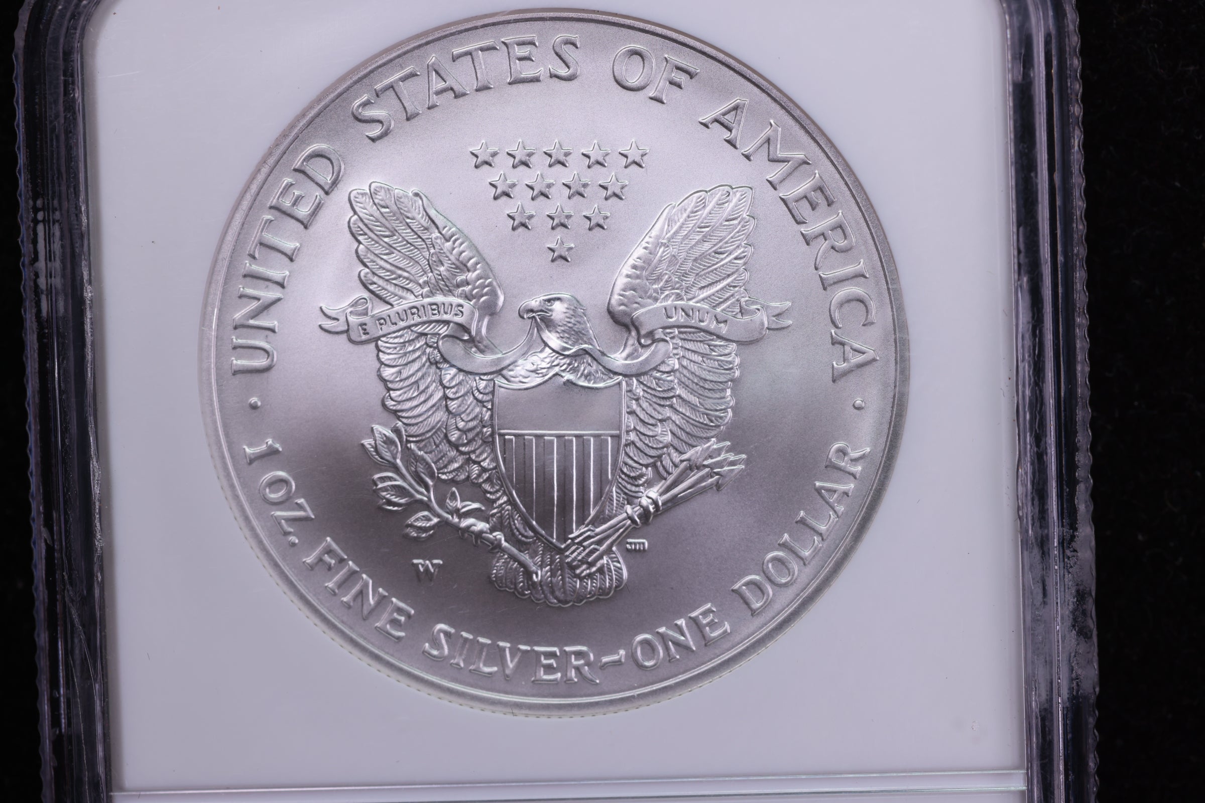 2007-W American Silver Eagle, Burnished Strike, NGC MS-70. Store #AE0104