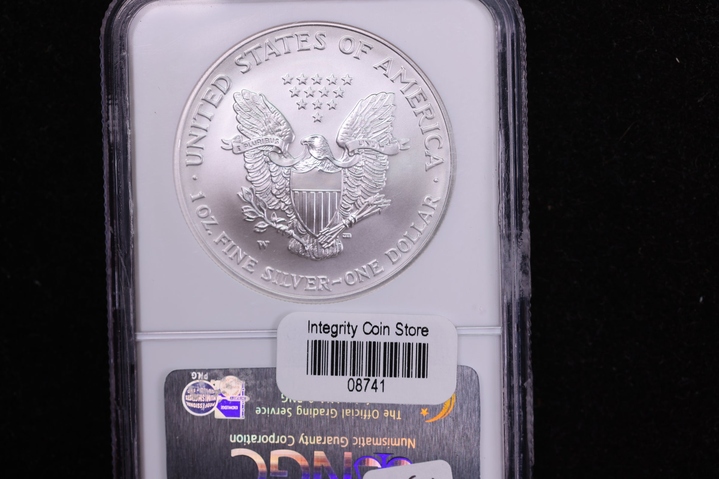 2007-W American Silver Eagle, Burnished Strike, NGC MS-70. Store #AE0104